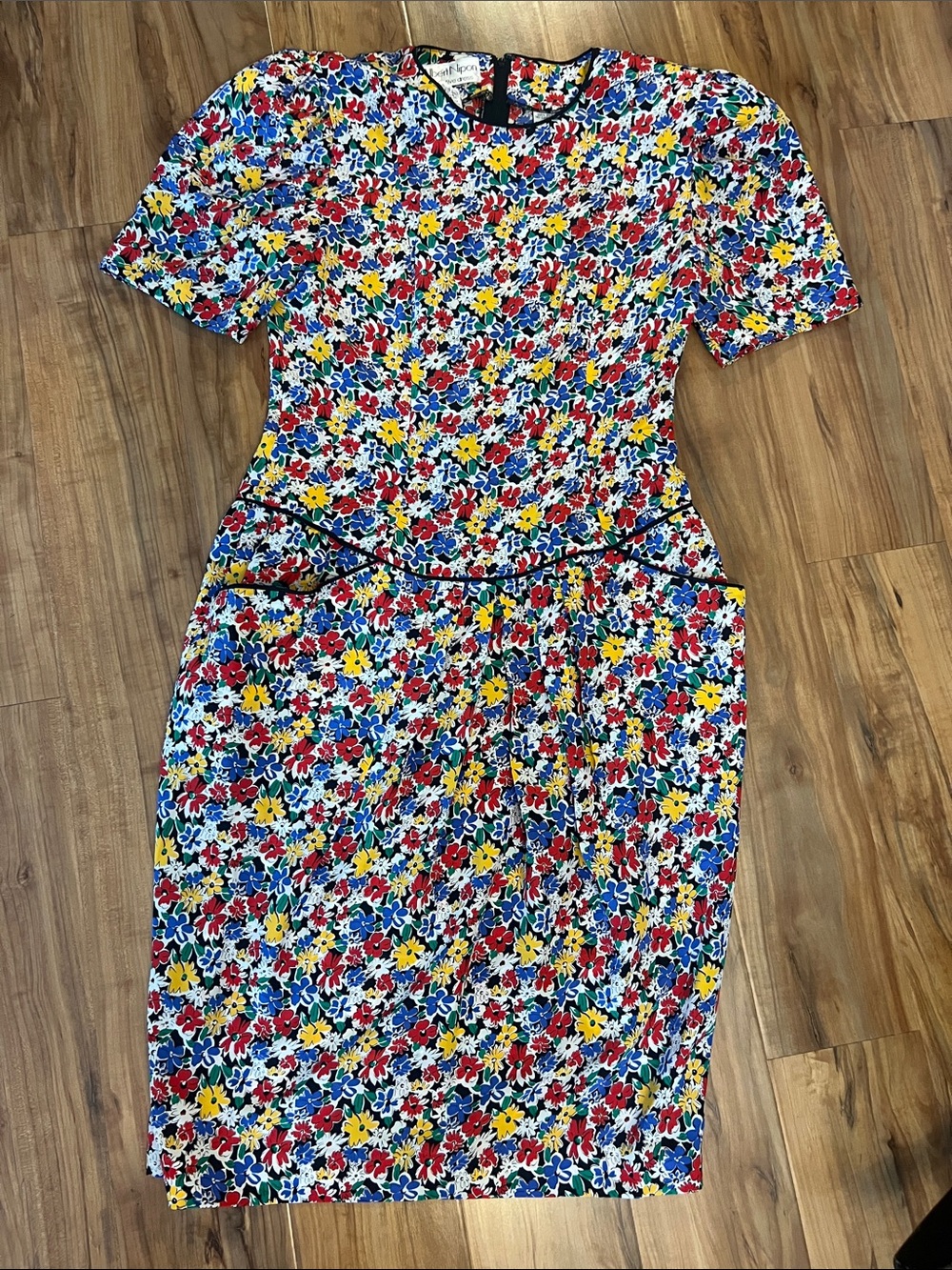 100 % silk floral dress luxury floral boho 6. Vintage 80 90 y2k